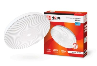 Светильник светодиодный DECO АВРОРА 24Вт 230В 4000К 1560лм 330х50мм In Home 4690612037387