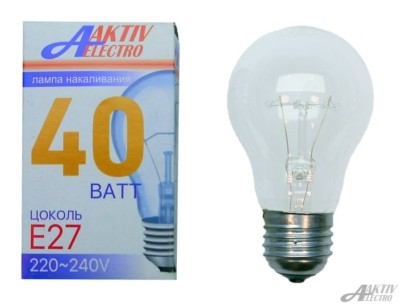 Лампа ЛН E27 40Вт Aktiv Electro Б-230