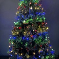 Гирлянда светодиодная “Дождик” 10 нитей 2м 200LED 220В IP20 мультиколор ЭРА Б0047966