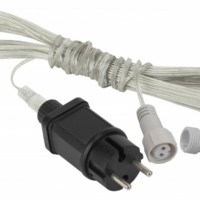 Трансформатор для подключения низковольтных гирлянд 220В-24В IP44 3м ЭРА Б0041911