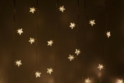 Гирлянда ENIZ-64W занавес “Звездочки” 64 LED 1.2х1.3м тепл. бел. IP20 провод 3м Эра Б0051876