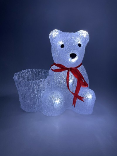 Фигура светодиодная “Медвежонок с корзинкой” 10LED 3АА ENIOF-12 ЭРА Б0047974