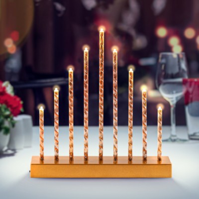 Светильник декоративный новогодний ENGS-09 “Инсталяция Свечи” 24.8х5.7х25.3см 3хAA IP20 Эра Б0051935