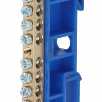 Шина N “ноль” на DIN-изол. ШНИ-6х9-8-Д NO-222-45 син. ЭРА Б0033426