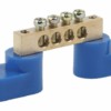 Шина N “ноль” на двух угловых изоляторах ШНИ-6х9-4-У2 NO-222-54 син. (уп.20шт) ЭРА Б0033434