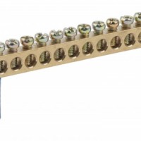 Шина N “ноль” на двух угловых изоляторах ШНИ-6х9-12-У2 NO-222-58 син. (уп.10шт) Эра Б0033438