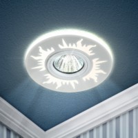 Светильник DK LD30 WH /1 MR16 220В max 11Вт декор. со светодиодной подсветкой бел. ЭРА Б0046910