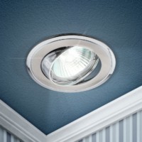 Светильник точечный KL22А SN/CH 50Вт MR16 12В поворотн. литой “двойной контур” сатин никель/хром. ЭРА C0043709