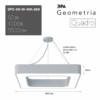 Светильник светодиодный Geometria Quadro SPO-161-W-40K-060 60Вт 4000К IP40 5500лм 600х600х80мм подвесной бел. Эра Б0050582