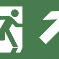 Самоклеящаяся этикетка ЭРА INFO-DBA-008 200х60мм “Фигура/стрелка вверх вправо” DPA/DBA