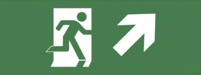 Самоклеящаяся этикетка ЭРА INFO-DBA-008 200х60мм “Фигура/стрелка вверх вправо” DPA/DBA