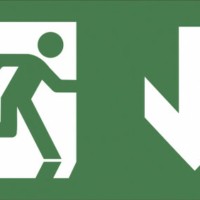 Самоклеящаяся этикетка ЭРА INFO-SSA-103 350х130мм “Фигура/стрелка вниз” SSA-101