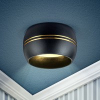 OL13 GX53 BK/GD Подсветка накладной под лампу GX53 алюминий цвет черный/золото