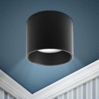 OL8 GX53 BK Подсветка накладной под лампу GX53 алюминий цвет черный