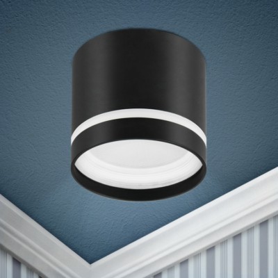 OL9 GX53 BK/WH Подсветка накладной под лампу GX53 алюминий цвет черный+белый