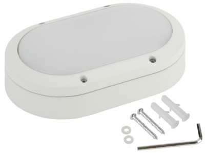 Светильник светодиодный ЖКХ SPB-7-12-O антивандальный IP65 12Вт 1140Лм 5000К 220х135 ОВАЛ