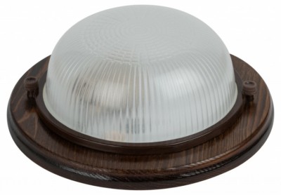 Светильник ЭРА НБО 03-60-021 Кантри дерево/стекло IP54 E27 max 60Вт D220 круг орех