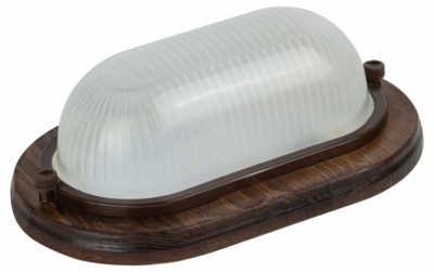 Светильник ЭРА НБО 04-60-021 Кантри дерево/стекло IP54 E27 max 60Вт 232х140 овал орех