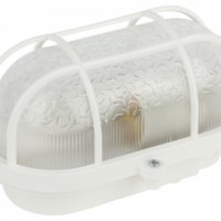 Светильник ЭРА НБП 01-60-002 с решеткой Евро пластик/стекло IP53 E27 max 60Вт 184х115х90 овал белый