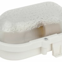 Светильник ЭРА НБП 01-60-012 с ободком Евро пластик/стекло IP53 E27 max 60Вт 184х115х90 овал белый