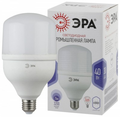Лампа СДЛ Эра STD LED POWER T120-40W-6500-E27 E27 / Е27 40 Вт колокол хoлодный дневной свет
