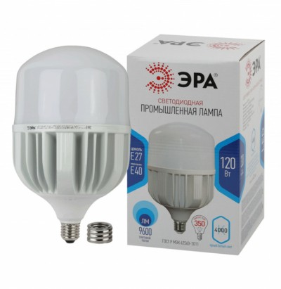 Лампа СДЛ Эра STD LED POWER T160-120W-4000-E27/E40 E27 / E40 120Вт колокол нейтральный белый свет