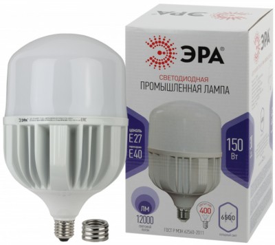 Лампа СДЛ Эра STD LED POWER T160-150W-6500-E27/E40 E27 / E40 150 Вт колокол холодный дневной свет