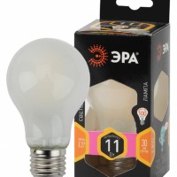 Лампа СДЛ Эра F-LED A60-11W-827-E27 frost Е27 / E27 11Вт филамент груша матовая теплый белый свет