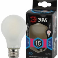 Лампа СДЛ Эра F-LED A60-15W-840-E27 frost Е27 / Е27 15Вт филамент груша матовая нейтральный белый свет