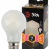 Лампа СДЛ Эра F-LED A60-7W-827-E27 frost Е27 / E27 7 Вт филамент груша матовая теплый белый свет