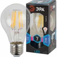 Лампа СДЛ Эра F-LED A60-7W-840-E27 Е27 / Е27 7Вт филамент груша нейтральный белый свет