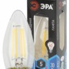 Лампа СДЛ Эра F-LED B35-5W-840-E27 Е27 / Е27 5Вт филамент свеча нейтральный белый свет