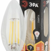 Лампа СДЛ Эра F-LED B35-7W-827-E14 Е14 / Е14 7Вт филамент свеча теплый белый свет