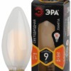 Лампа СДЛ Эра F-LED B35-9w-827-E14 frost Е14 / Е14 9Вт филамент свеча матовая теплый белый свет