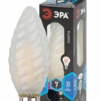 Лампа СДЛ ЭРА F-LED BTW-7Вт-840-E14 frost E14 7Вт филамент свеча витая матовая нейтральный белый свет