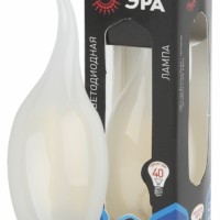 Лампа СДЛ ЭРА F-LED BXS-5Вт-840-E14 frost E14 5Вт филамент свеча на ветру матовая нейтральный свет