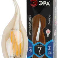 Лампа СДЛ ЭРА F-LED BXS-7Вт-840-E14 gold E14 7Вт филамент свеча на ветру золотистая нейтральный свет
