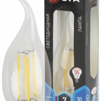 Лампа СДЛ ЭРА F-LED BXS-7Вт-840-E14 E14 7Вт филамент свеча на ветру нейтральный белый свет