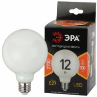 Лампа СДЛ ЭРА F-LED G95-12w-827-E27 OPAL E27 12Вт филамент шар матовый теплый белый свет