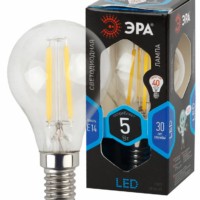 Лампа СДЛ ЭРА F-LED P45-5Вт-840-E14 E14 5Вт филамент шар нейтральный белый свет