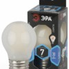 Лампа СДЛ ЭРА F-LED P45-7Вт-840-E27 frost E27 7Вт филамент шар матовый нейтральный белый свет