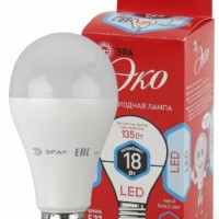 Лампа СДЛ ЭРА RED LINE ECO LED A65-18Вт-840-E27 Е27 18Вт груша нейтральный белый свет