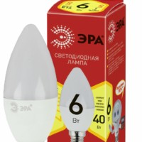 Лампа СДЛ ЭРА RED LINE ECO LED B35-6Вт-827-E14 E14 6Вт свеча теплый белый свет