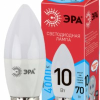 Лампа СДЛ ЭРА RED LINE ECO LED B35-10Вт-840-E27 E27 10Вт свеча нейтральный белый свет
