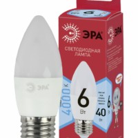 Лампа СДЛ ЭРА RED LINE ECO LED B35-6Вт-840-E27 E27 6Вт свеча нейтральный белый свет