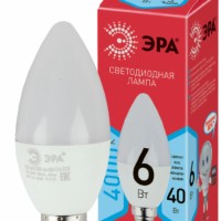 Лампа СДЛ ЭРА RED LINE ECO LED B35-6Вт-840-E14 E14 6Вт свеча нейтральный белый свет