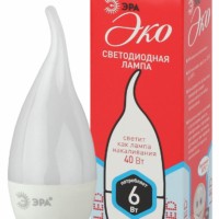 Лампа СДЛ ЭРА RED LINE ECO LED BXS-6Вт-840-E14 E14 6Вт свеча на ветру нейтральный белый свет