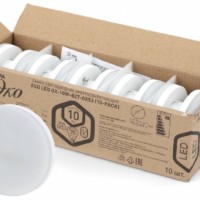 Лампа СДЛ RED LINE ECO LED GX-10Вт-840-GX53 10шт/уп GX53 10Вт таблетка нейтральный белый свет