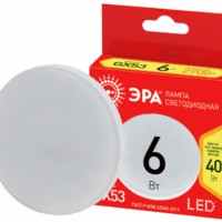 Лампа СДЛ RED LINE ECO LED GX-6Вт-827-GX53 GX53 6Вт таблетка теплый белый свет