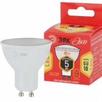 Лампа СДЛ ЭРА RED LINE ECO LED MR16-5Вт-827-GU10 GU10 5Вт софит теплый белый свет